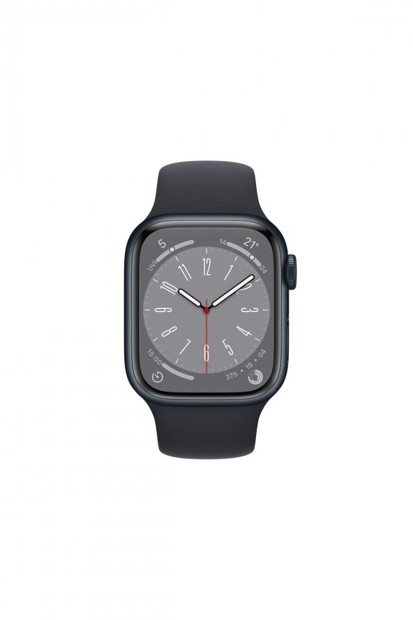 Apple Watch 8/41 mm GPS Alimunyum Kasa ve Spor Kordon Gece Yarısı Akıllı Saat (Apple Türkiye Garantili) - 2