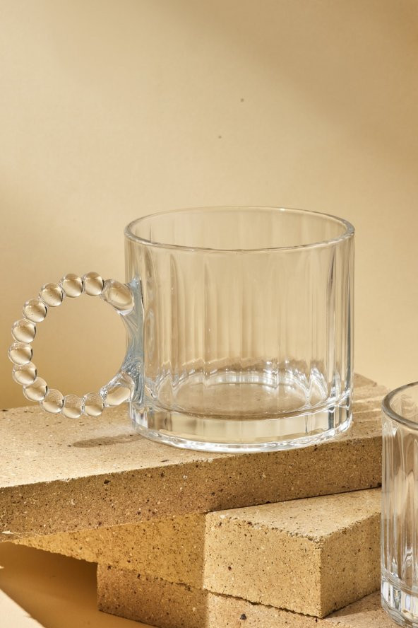 Perotti Ringo Line 2li 325 ml Cam Kupa Boncuklu Kulp Mug - 3
