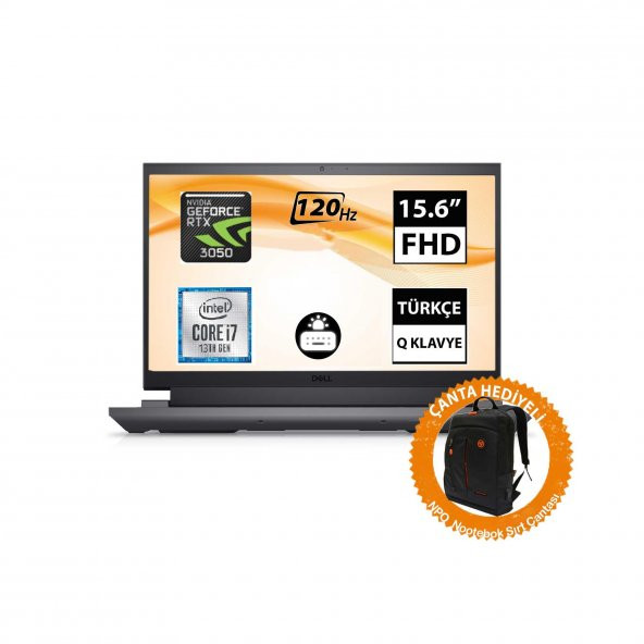 Dell G15 5530 G155530005U01 i7-13650HX 16GB 1TBSSD RTX3050 15.6" FullHD FreeDOS Taşınabilir Bilgisayar-CNT002