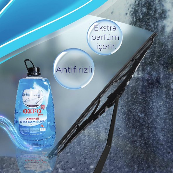 OXFOPRO ANTİFİRİZLİ PARFÜMLÜ OTO CAM SUYU 4LT - 2