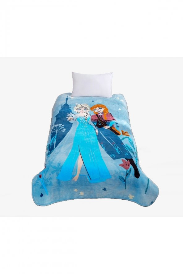 Taç Lisanslı Disney Frozen Flower Power Tek Kişilik Battaniye