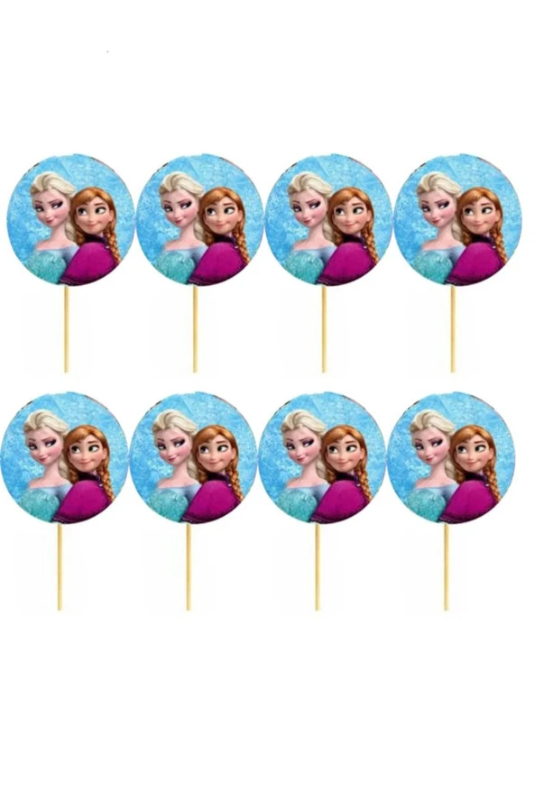 20li Elsa Kürdan Karlar Ülkesi Frozen Temalı Parti Pasta Süsü Kürdanı