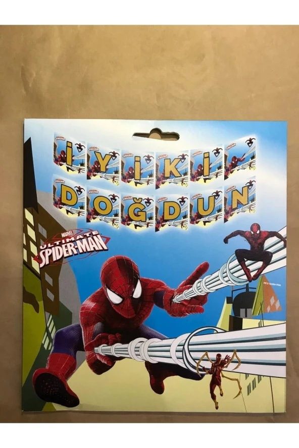 Spiderman Örümcek Adam Iyi Ki Doğdun Yazı Banner