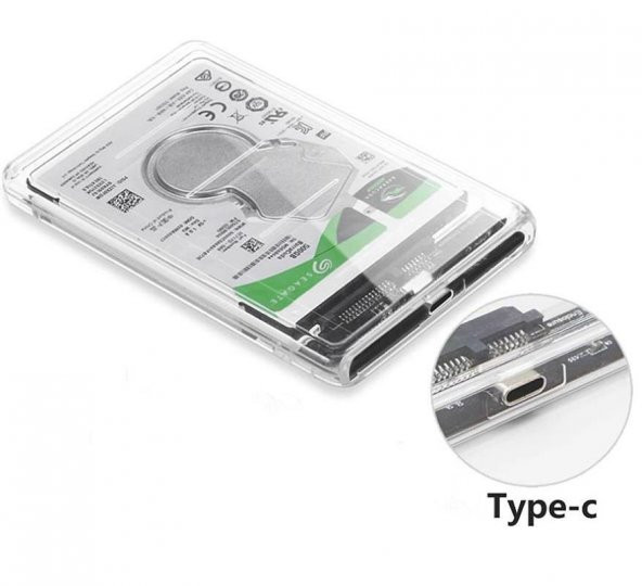 2.5 Sata Type C Usb 3.1 Usb 3.0 Şeffaf Harici Ssd Hdd Hard Disk Kutusu - 3
