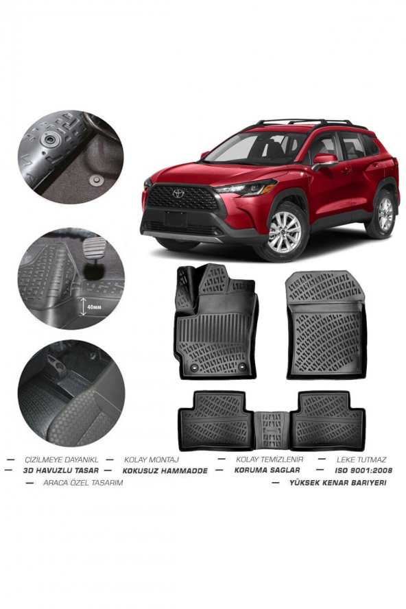 OtoLine Toyota Corolla Cross 2023 Model 4d Havuzlu Paspas