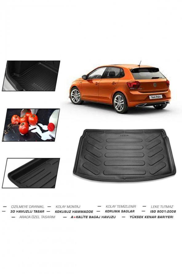 OtoLine Volkswagen Polo 2022 Sonrası Bagaj Havuzu