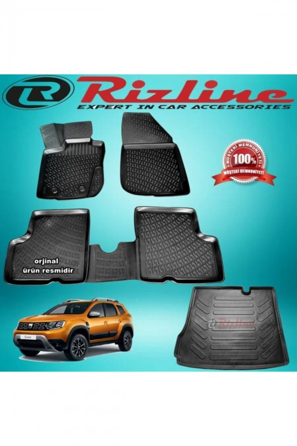 Rizline Dacia Duster 4x2 3d Paspas+bagaj Havuz Siyah 2018 Sonrası