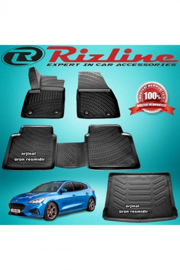 Rizline Ford Focus 5 3d Paspas +bagaj Havuz Siyah Hb 2019 Sonrası