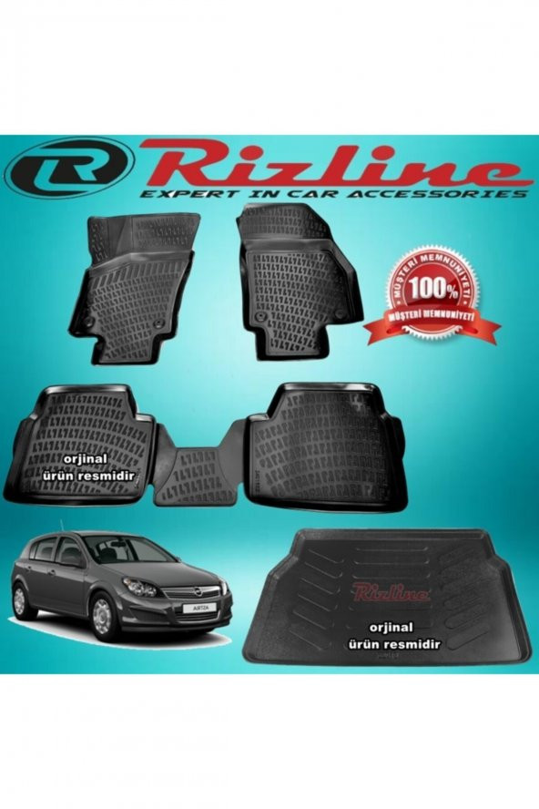 Rizline Astra H 3d Paspas + Bagaj Havuzu Siyah Hb 2004-2015 Arası
