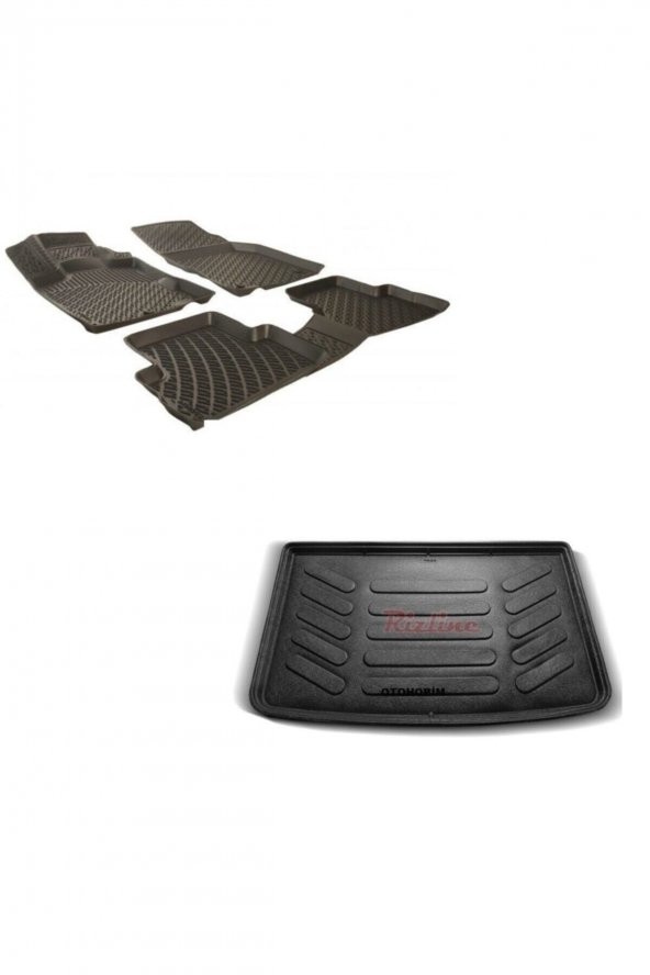 Rizline Renault Captur 2013 Sonrası 3d Paspas Ve Bagaj Havuzu Ikili ürün görseli 1