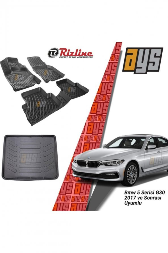 Rizline Bmw 5 Seri G30 2016 Sonrası 3d Havuzlu Paspas + Bagaj Havuzu ürün görseli