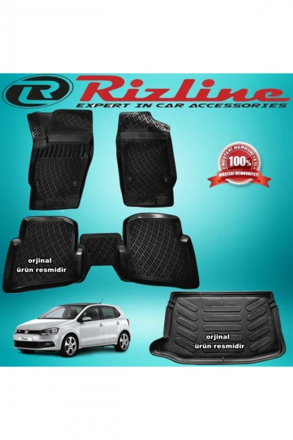 Rizline Vw Polo 3d Paspas + Bagaj Havuzu Hb Siyah 2009-2016 Arası ürün görseli 1