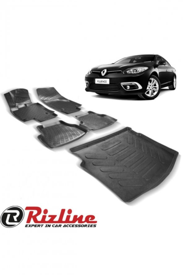 Rizline Renault Fluence 3d Havuzlu Paspas + Bagaj Havuzu