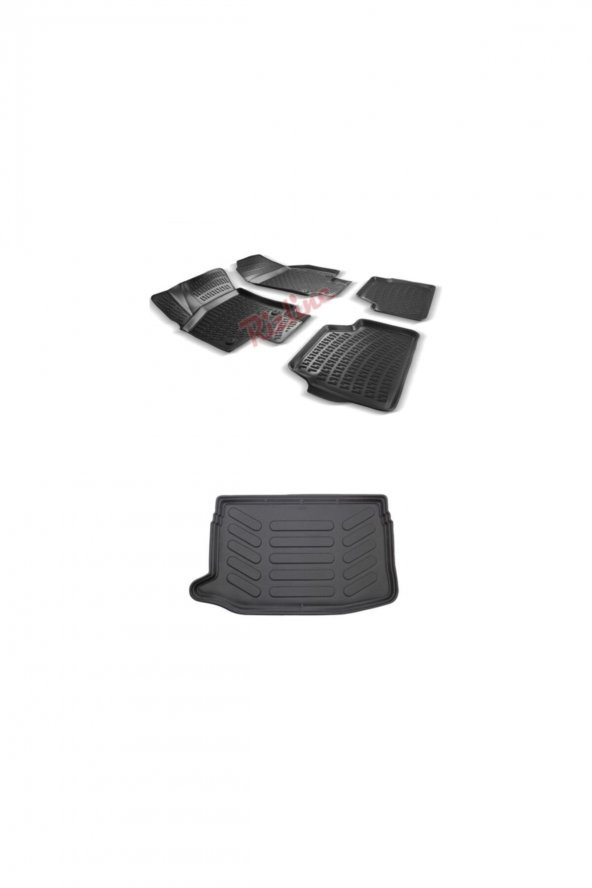 Rizline Volkswagen Polo 6r 2009-2017 Üst 3d Havuzlu Paspas+bagaj Havuzu Set A+kalite ürün görseli 1