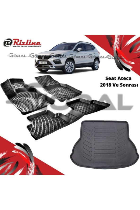 Rizline Seat Ateca 2018 Ve Sonrası Paspas Ve Bagaj Havuzu Set