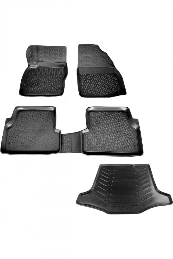 caraks Ford Focus 2 Sedan 3d Havuzlu Paspas + 3d Bagaj Havuzu 2005-2011 Arası Marka