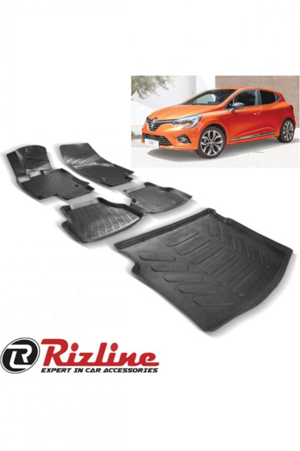 Rizline Renault Clio 5 3d Havuzlu Paspas+bagaj Havuzu