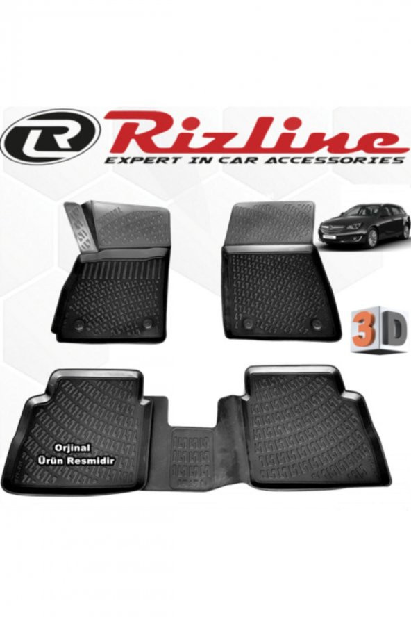 Rizline Opel Insignia 3d Paspas Havuzlu Stw 2008 - 2016 Arası Siyah 4 Parça Set