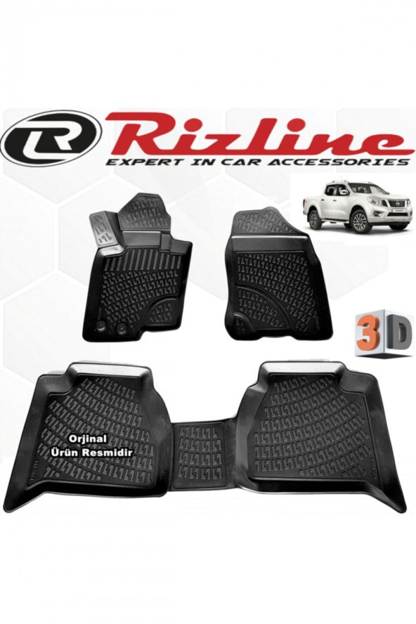 Rizline Nissan Navara 3d Paspas Havuzlu 2014 - 2020 Arası Siyah 4 Lü Set