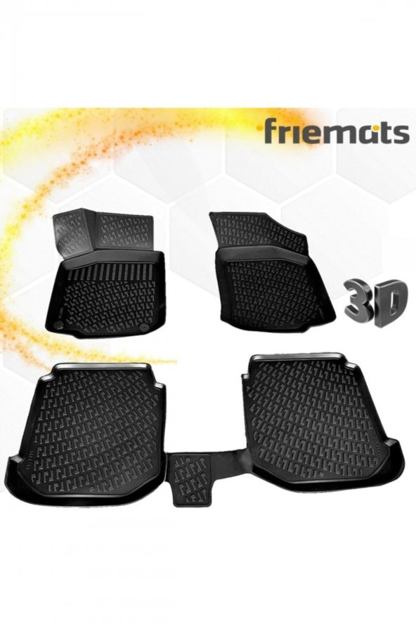 Friemats Seat Toledo 3d Paspas Havuzlu Siyah Hb 1999-2004 Arası 4 Prç ürün görseli 1