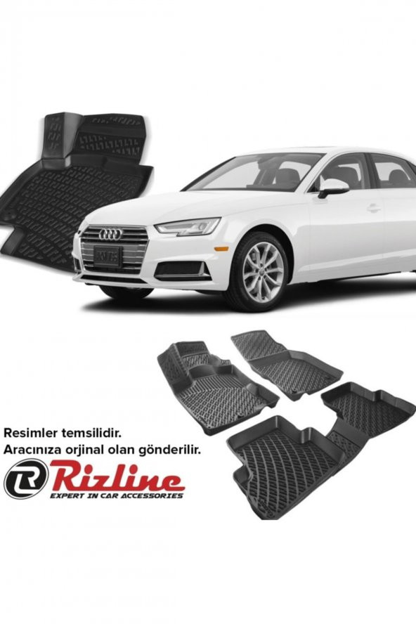 EROĞLU Rizline Audi A4 2015 Sonrası Uyumlu 3d Havuzlu Oto Paspas Seti 5 Parça ürün görseli 1