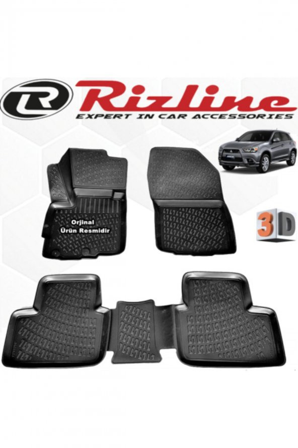 Rizline Mitsubishi Asx 3d Paspas Havuzlu 2010 - 2020 Arası 4 Parça Set