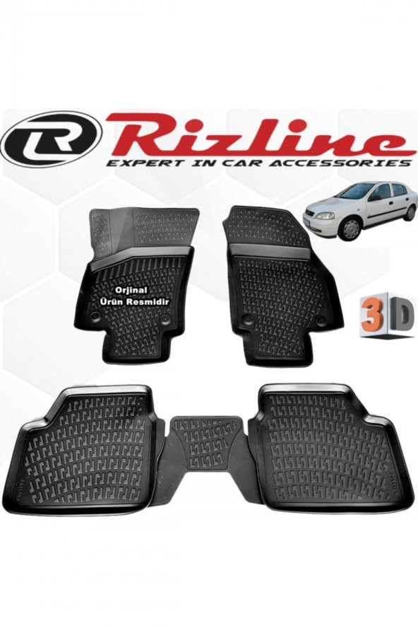 Rizline Opel Astra G 3d Paspas Havuzlu Sedan 1998 - 2009 Arası Siyah 4 Parça Set