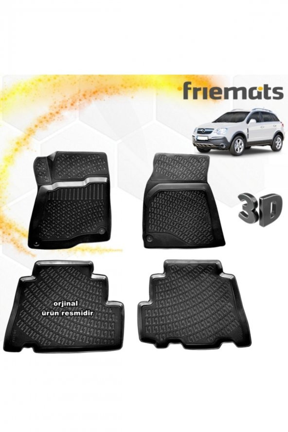 Friemats Opel Antara 3d Paspas Havuzlu Siyah 2007-2011 Arası 4 Prç