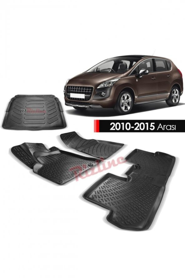 Rizline Peugeot 3008 Paspas Bagaj Havuzu 3d Set 2010-2015 Arası