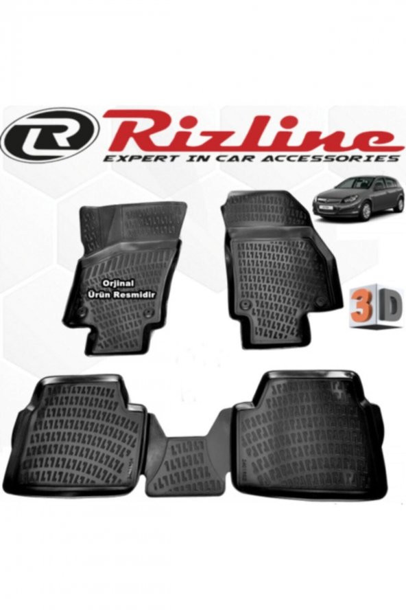 Rizline Opel Astra H 3d Paspas Havuzlu Siyah Hb 2004-2015 Arası 4 Parça Set
