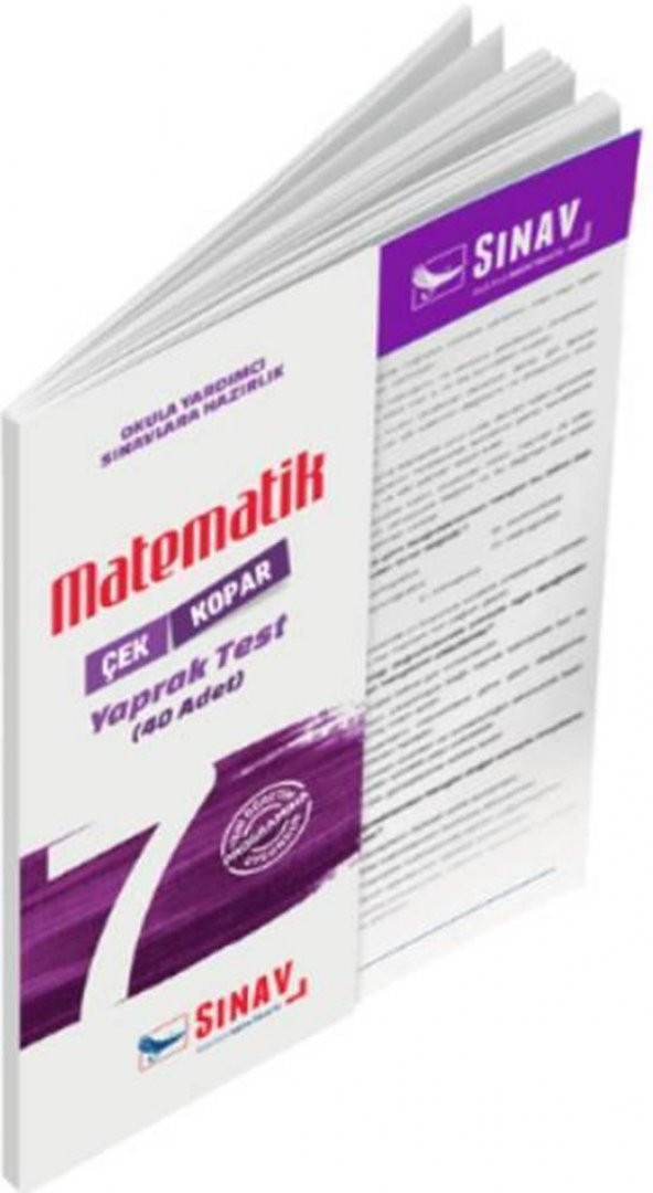 7.Sınıf Matematik Yaprak Test Sınav Yayınları - 1