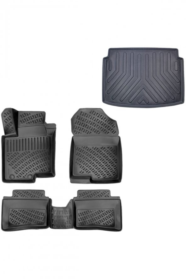 Rizline Hyundai Bayon Uyumlu 3d Paspas + Bagaj Havuzu 2021 Sonrası Marka-otoaksesuarbizde ürün görseli 1