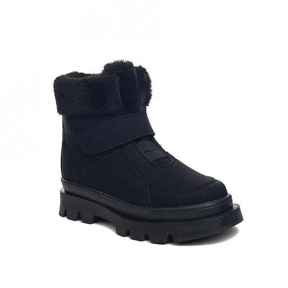 Albishoes Kız Çocuk Kürklü Kaymaz Taban Suya Dayanıklı Soğuk Geçirmez Cırtlı Çocuk Bot Kız Çocuk Bot - 2