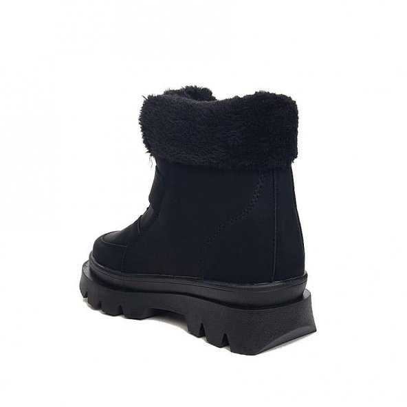 Albishoes Kız Çocuk Kürklü Kaymaz Taban Suya Dayanıklı Soğuk Geçirmez Cırtlı Çocuk Bot Kız Çocuk Bot - 3