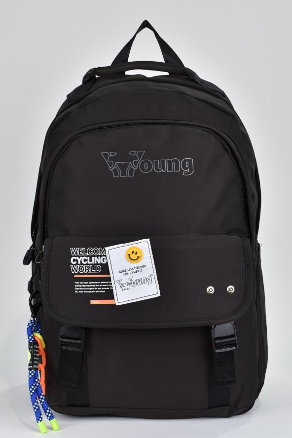 Ççs Unisex Çok Gözlü Günlük Seyahat Okul Sırt Çantası Siyah 51590 ürün görseli