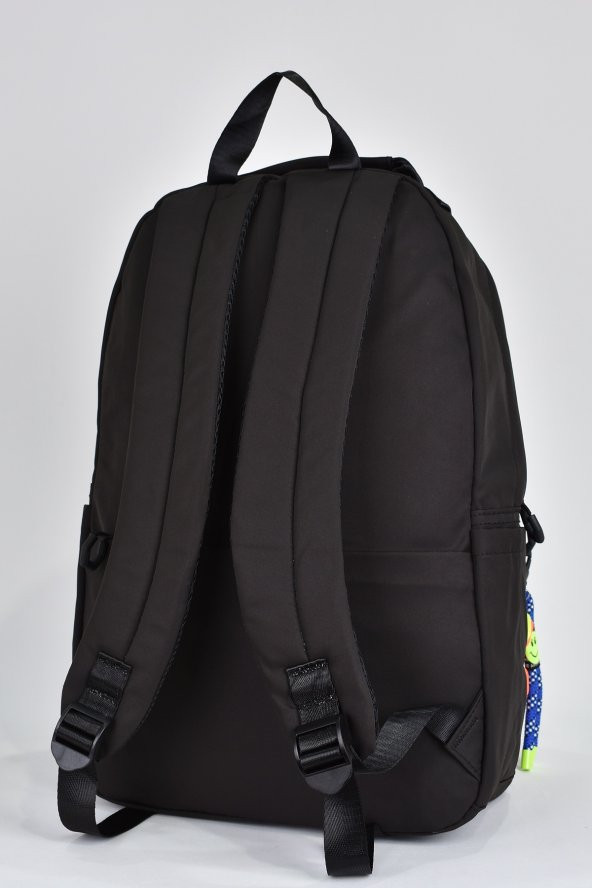 Ççs Unisex Çok Gözlü Günlük Seyahat Okul Sırt Çantası Siyah 51590 - Resim 5
