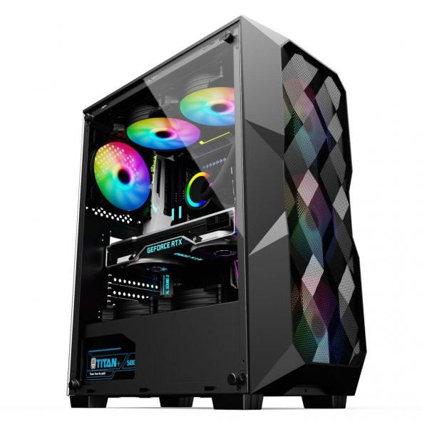 İzoly Midgard Fanlı RGB LED USB 3.0 500W ATX Oyuncu Kasası