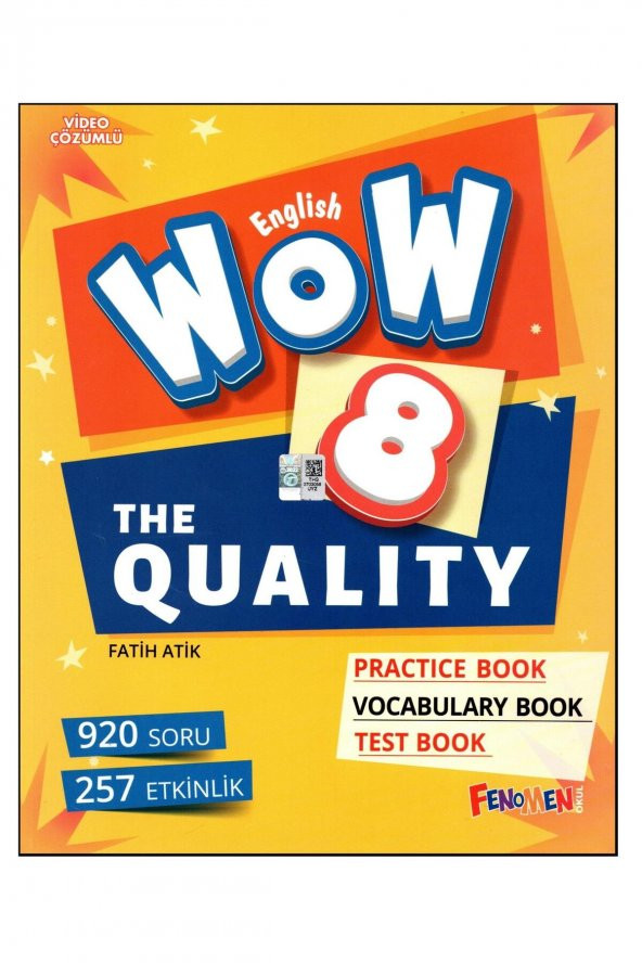 Fenomen Wow English 8. Sınıf The Quality Practice Book-Vocabulary Book-Test Book