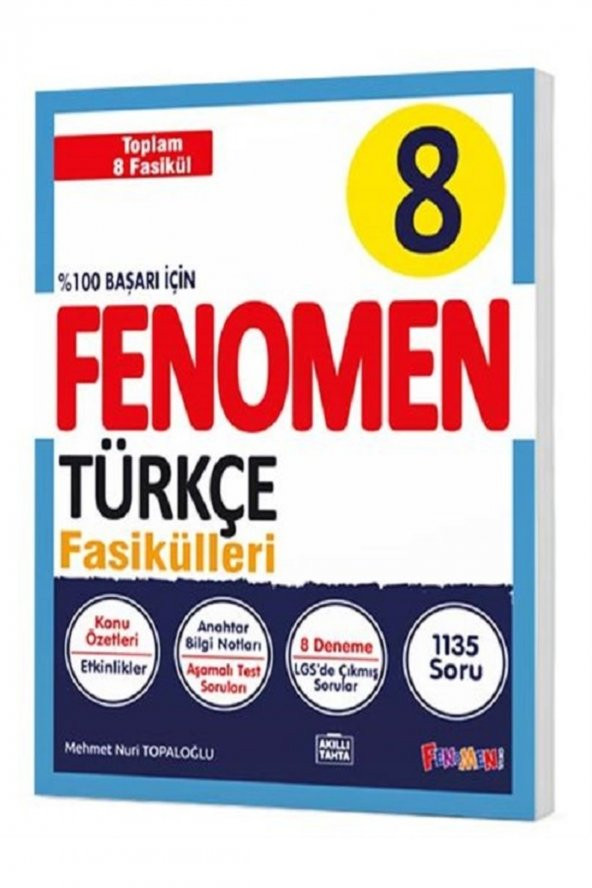 FENOMEN 8 TÜRKÇE FASİKÜL SETİ (1-2-3-4-5-6-7-8. SAYILAR)