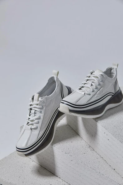 Erkek İthal Hakiki Deri Sneakers - 3