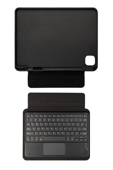 Galaxy Tab A7 Lite T225 Border Keyboard Bluetooh Bağlantılı Standlı Klavyeli Tablet Kılıfı - 5