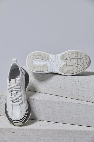 Erkek İthal Hakiki Deri Sneakers - 6