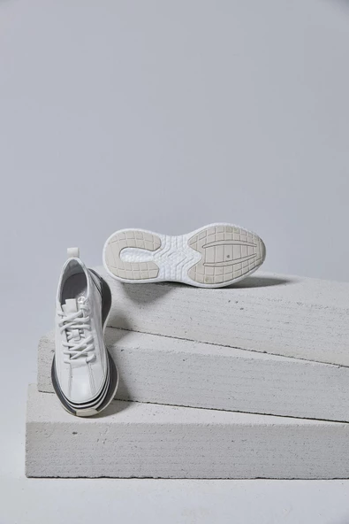 Erkek İthal Hakiki Deri Sneakers - 4