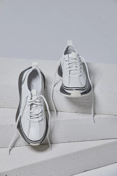 Erkek İthal Hakiki Deri Sneakers - 8