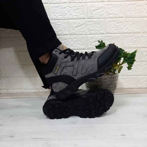 Luttoon 2035 Füme-Siyah Kürklü Fermuarlı Kaymaz Erkek Bot - 2