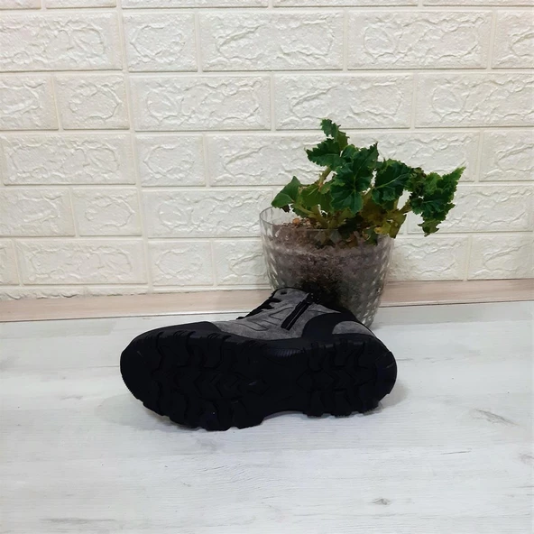 Luttoon 2035 Füme-Siyah Kürklü Fermuarlı Kaymaz Erkek Bot - 11