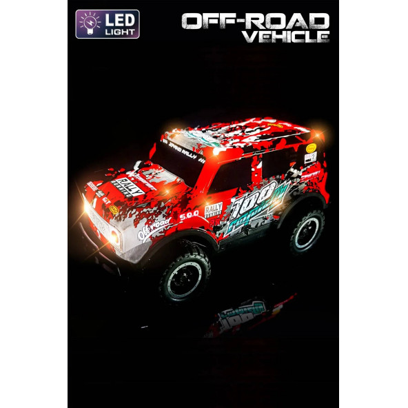 Full Fonksiyon Led Işıklı Gövde 1:20 Off Road Şarjlı Rc Uzaktan Kumandalı Yarış Arabası