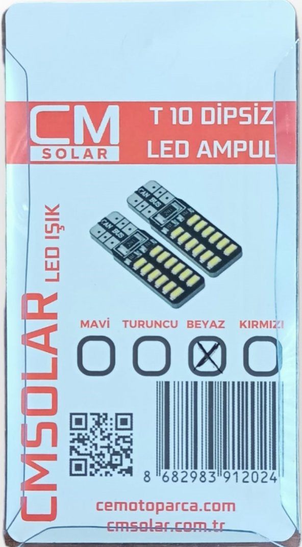 CMSOLAR T10 Dipsiz Led BEYAZ IŞIK Ampul Park-Plaka-Tavan Aydınlatma - 2