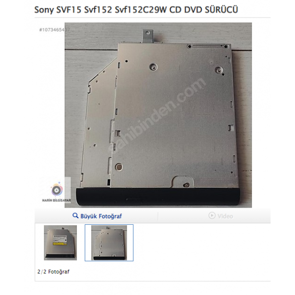 Sony SVF15 Svf152 svf153 svf154 serisi Svf152C29W CD DVD SÜRÜCÜ - 2