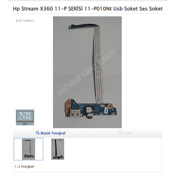 Hp Stream X360 11-P SERİSİ 11-P010Nt Usb Soket Ses Soket